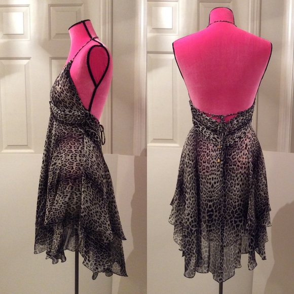 New silk Roberto Cavalli halter dress, limited ed. - Picture 2 of 5